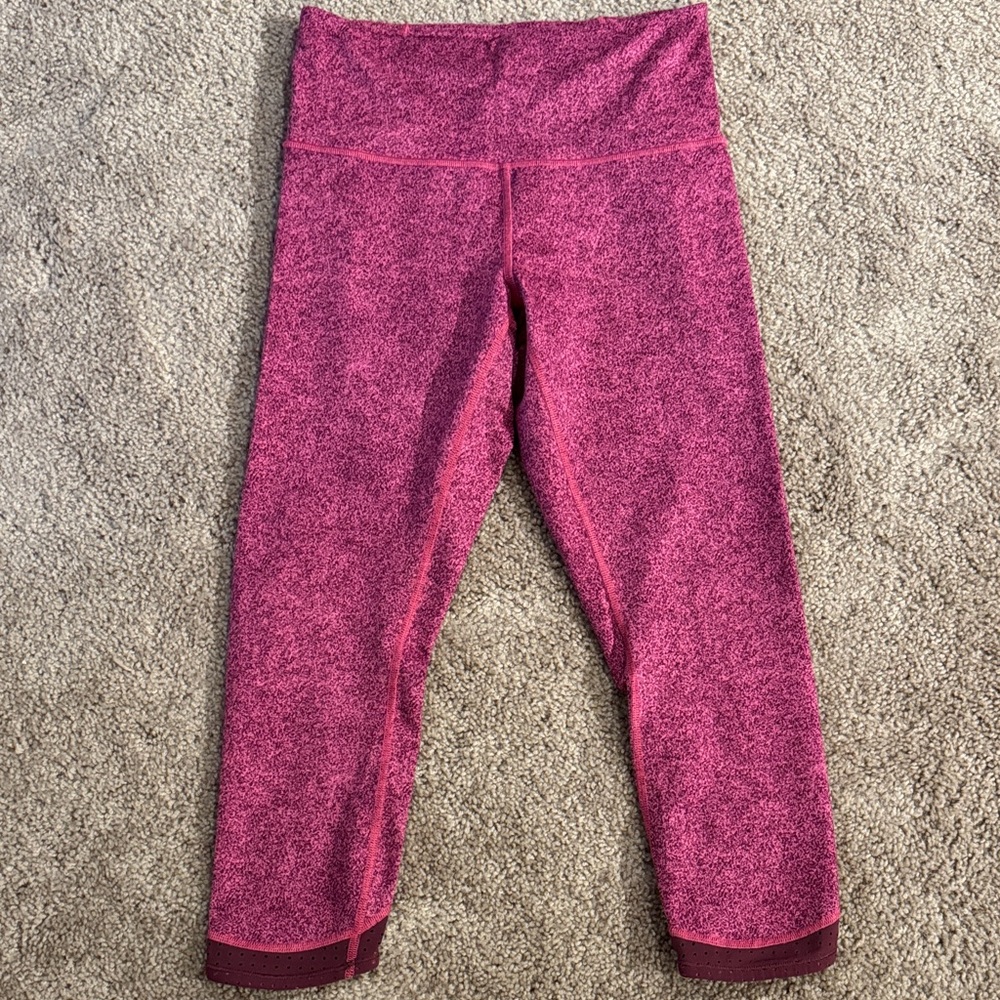 lululemon athletica Raspberry Heathered Leggings